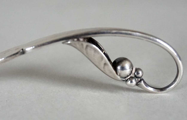 Small Vintage Danish Georg Jensen Sterling Silver Ornamental Jam Spoon