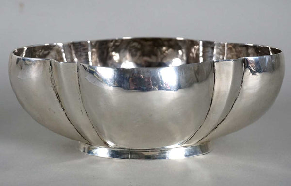 Small Vintage Mexican William Spratling Taxco Hammered Sterling Silver Lobed Bowl