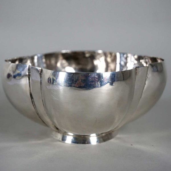 Small Vintage Mexican William Spratling Taxco Hammered Sterling Silver Lobed Bowl