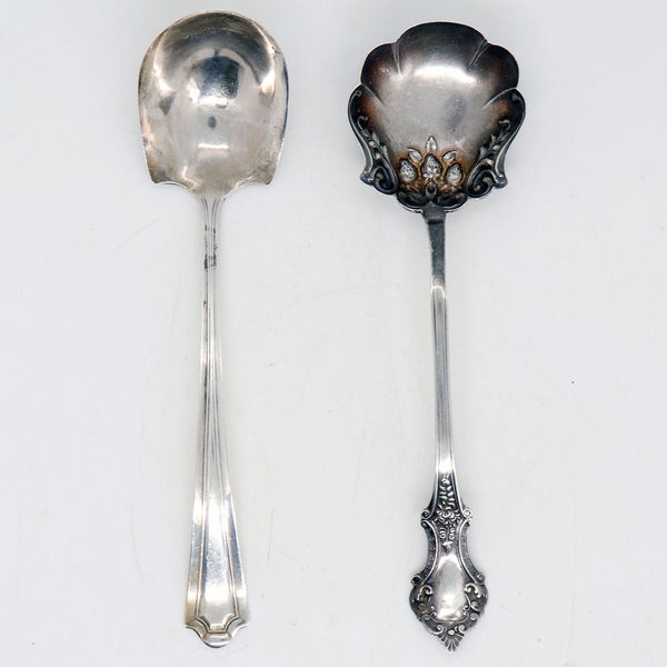 Two American Manchester Silver Co. Sterling Silver Jelly / Preserve Spoons