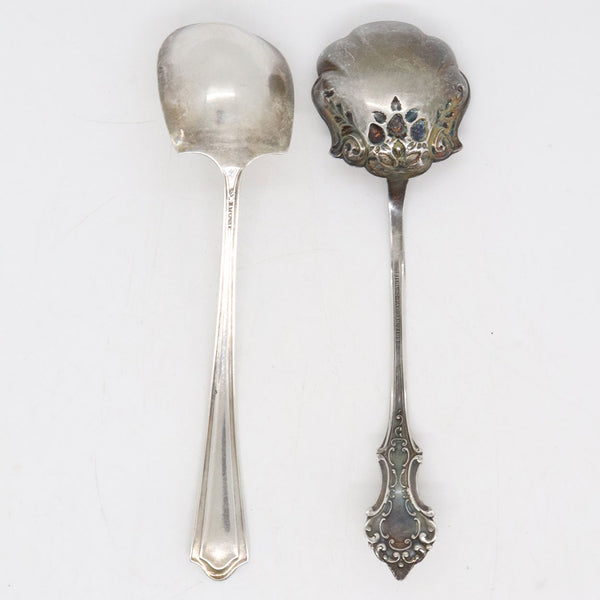 Two American Manchester Silver Co. Sterling Silver Jelly / Preserve Spoons