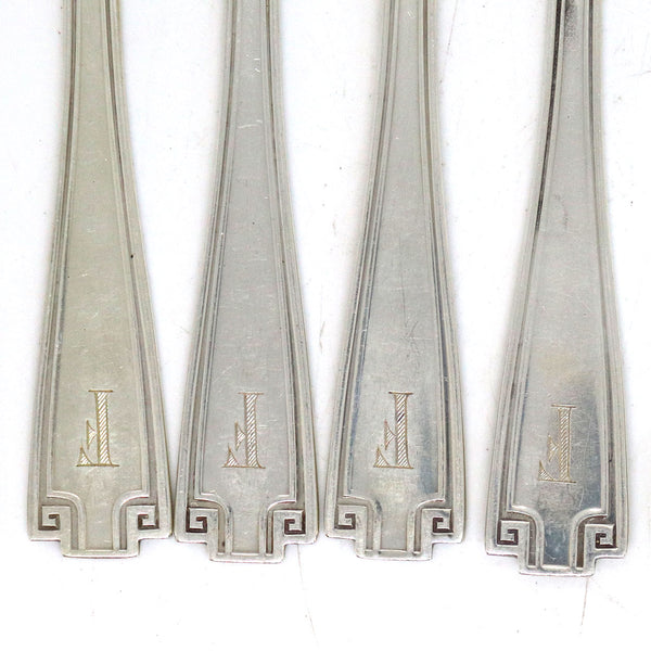 Set 12 American Gorham Sterling Silver Etruscan Pattern Butter Knives