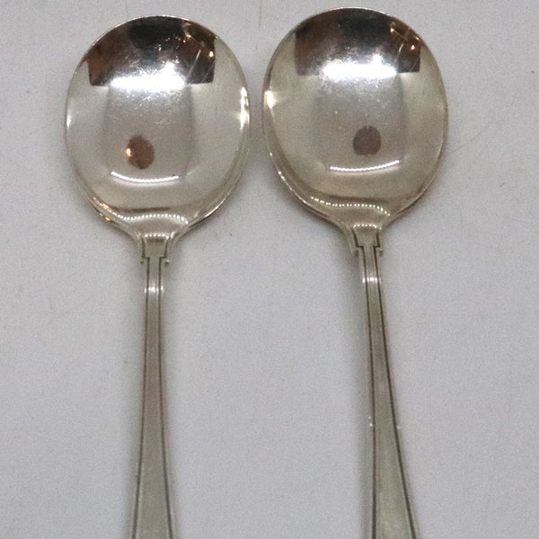 Set of Two American Gorham Sterling Silver Etruscan Bouillon Spoons