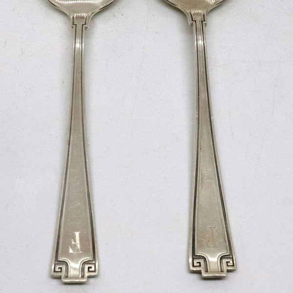 Set of Two American Gorham Sterling Silver Etruscan Bouillon Spoons