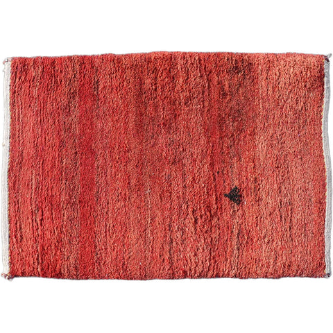 Small Chinese Red and Black Wool Rug