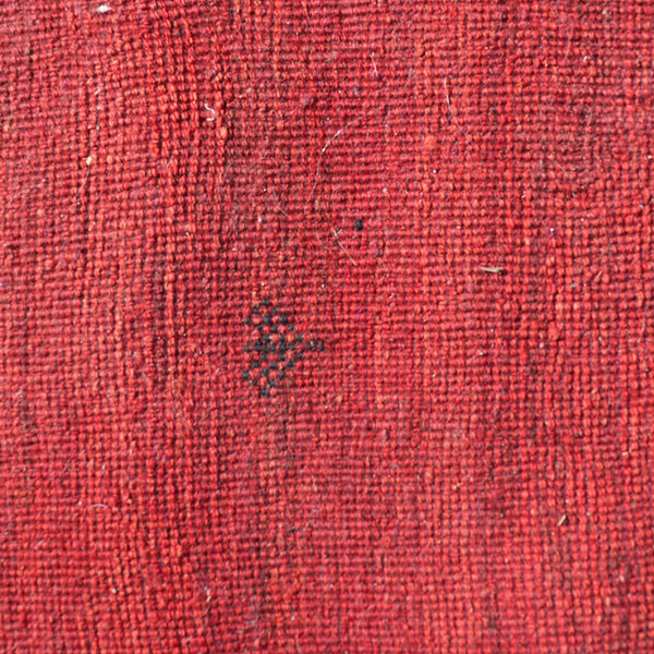 Small Chinese Red and Black Wool Rug