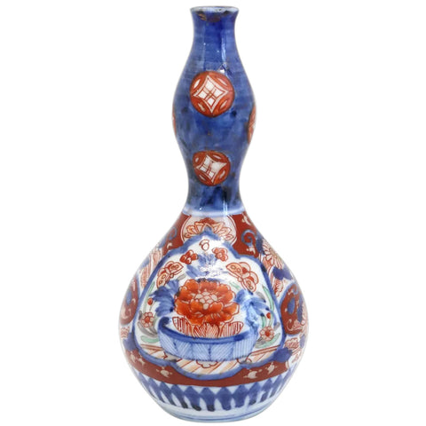 Small Japanese Porcelain Imari Double Gourd Bottle Vase