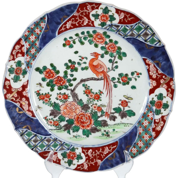 Japanese Meiji Porcelain Imari Phoenix Charger Plate