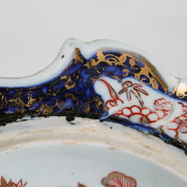 Large Japanese Edo Porcelain Imari Lidded Oval Tureen