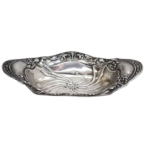 American Gorham Art Nouveau Sterling Silver Repousse Bon Bon Bowl