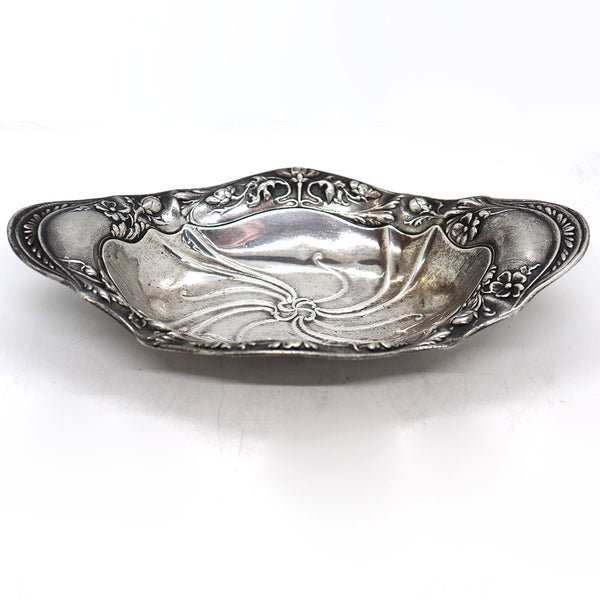 American Gorham Art Nouveau Sterling Silver Repousse Bon Bon Bowl