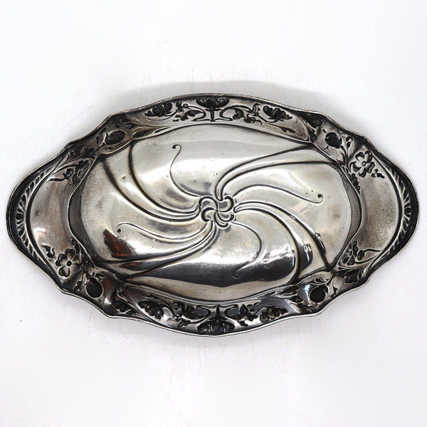 American Gorham Art Nouveau Sterling Silver Repousse Bon Bon Bowl