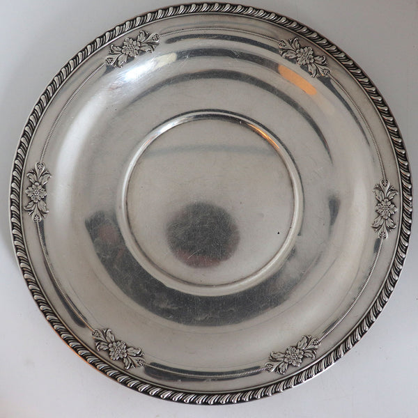 Vintage American Wallace Silversmiths Sterling Silver Serving Sandwich Plate