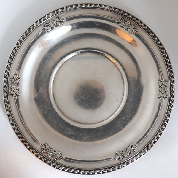 Vintage American Wallace Silversmiths Sterling Silver Serving Sandwich Plate