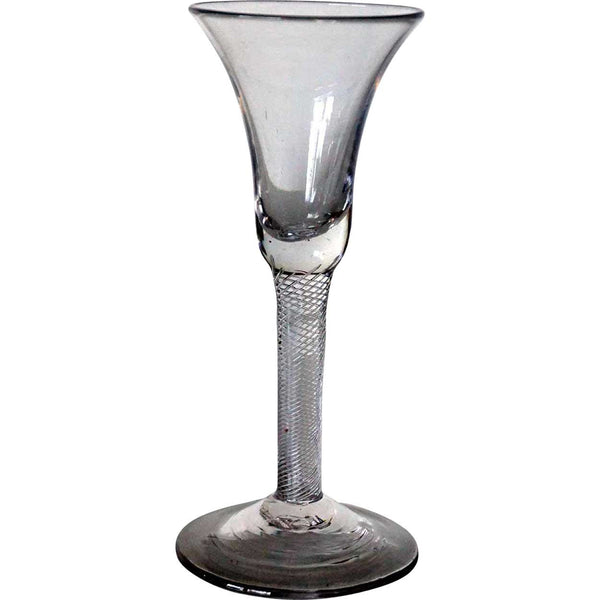 English Georgian Single-Series Air Twist Stem Wine Glass