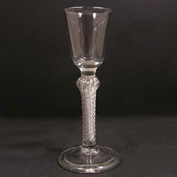 Early Single-Series Air Twist Stem Wine Glass