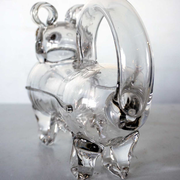 Danish Holmegaard Glassworks Glass Novelty Dog Fyldehund Decanter