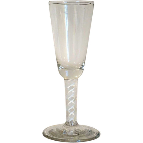 Early Double-Series Opaque Cotton Twist Stem Ale Glass