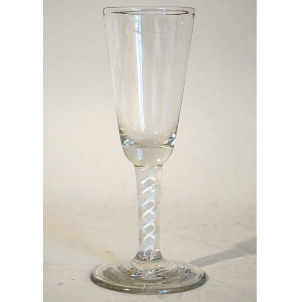Early Double-Series Opaque Cotton Twist Stem Ale Glass