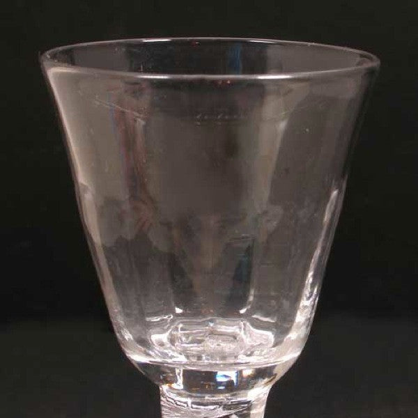 Early Double-Series Air Twist Stem Hand-blown Glass with Molded Bowl
