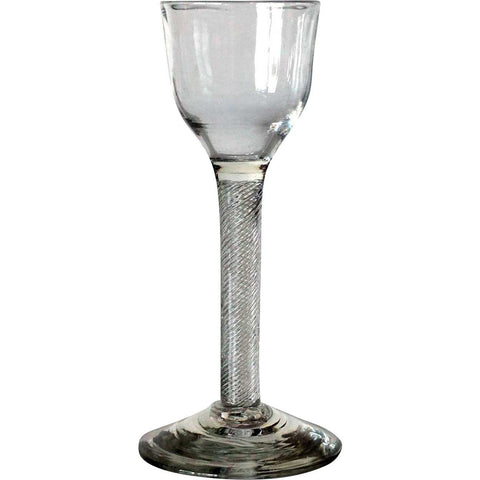 Early Single-Series Multiple-Spiral Air Twist Stem Glass