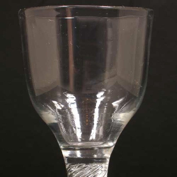 Early Single-Series Multiple-Spiral Air Twist Stem Glass