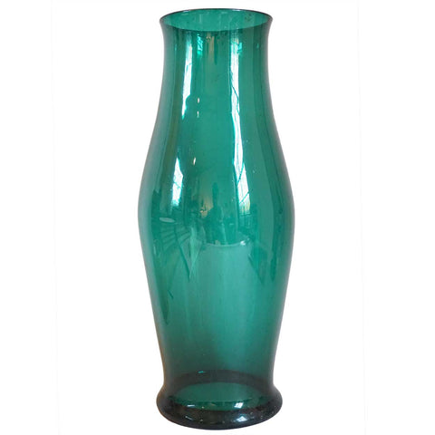 Large English Georgian Bristol Green Glass Hurricane Shade