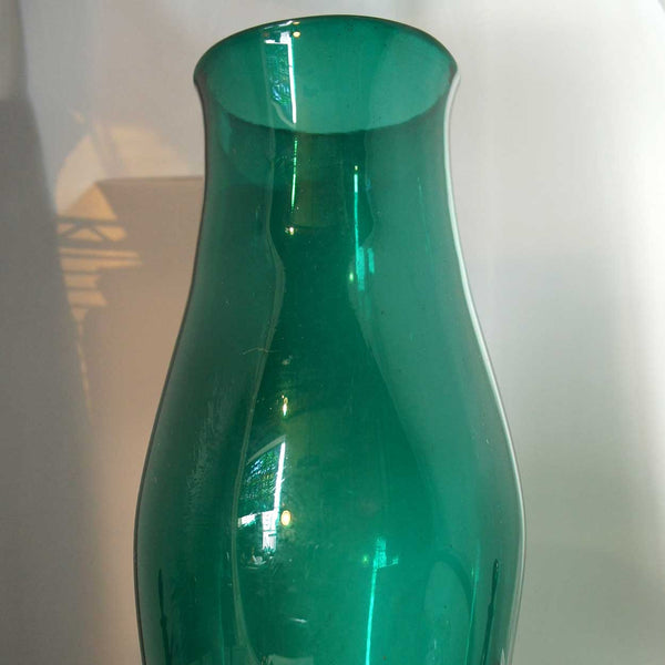 Large English Georgian Bristol Green Glass Hurricane Shade