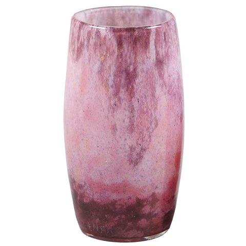 Small French Daum Verre de Jade Art Glass Cabinet Vase