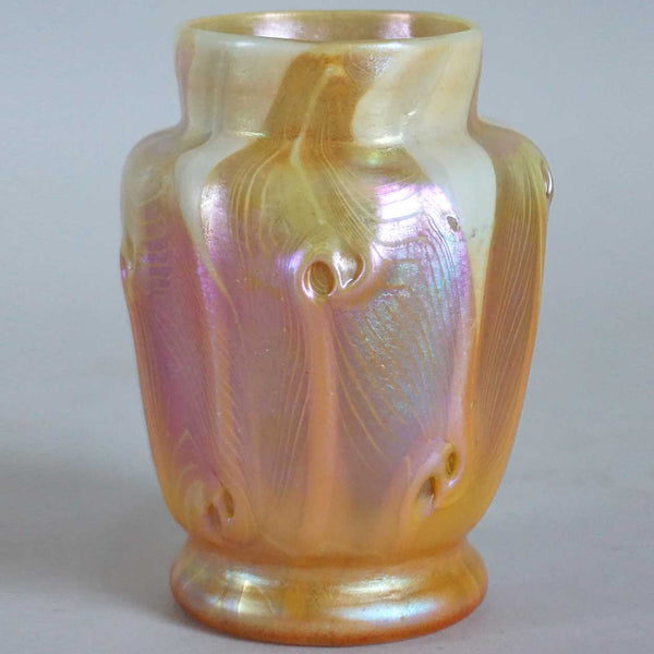 Rare American Tiffany Studios Art Nouveau Favrile Glass Cabinet Vase