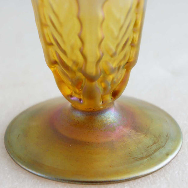 Rare American Nash Iridescent Gold Art Glass Vase