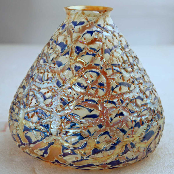 American Durand Glass Moorish Gold Crackle Lamp Shade