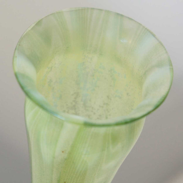 Rare American Tiffany Studios Art Nouveau Glass Floriform Vase on Bronze Base