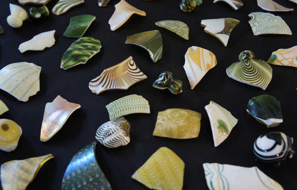 Collection of American Fostoria Art Glass Shards