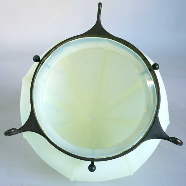 American Tiffany Studios Glass Acorn Shade and Bronze One-Light Pendant Light