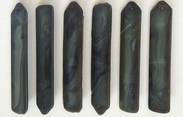 Set of 12 American Tiffany Studios Marbleized Favrile Glass Lighting Prisms