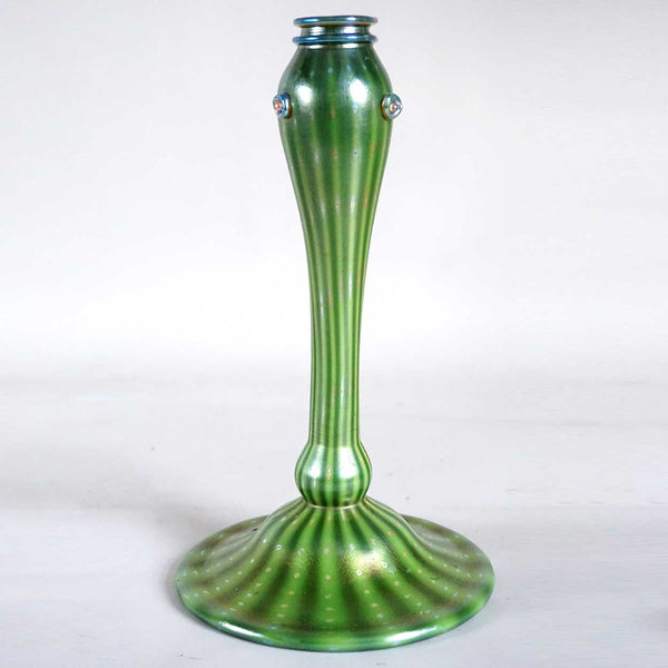 American Tiffany Studios Green Favrile Glass Arabian Table Lamp Base