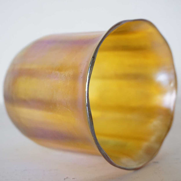 American Tiffany Studios Favrile Glass Gold Tulip Lamp Shade