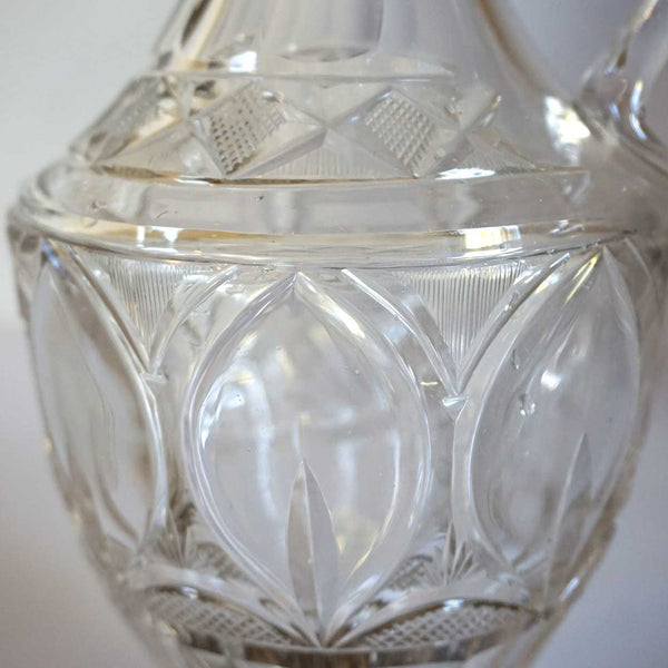 English / American Victorian Hand Blown and Cut Glass Carafe