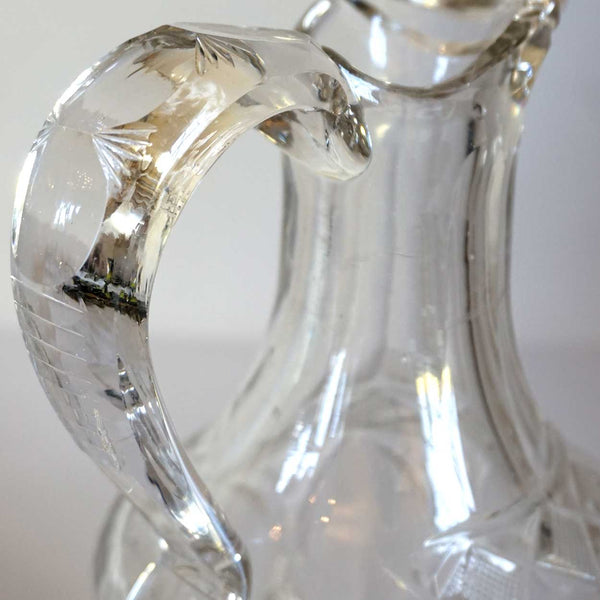 English / American Victorian Hand Blown and Cut Glass Carafe