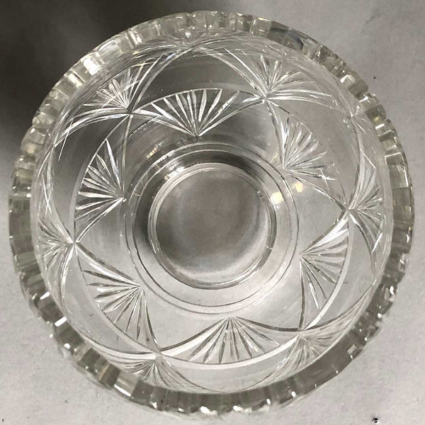 Continental Clear Cut Glass Diamond Fan Pattern Lamp Shade
