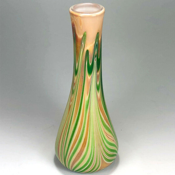 Vintage American Art Nouveau Style Cased Glass Bud Vase