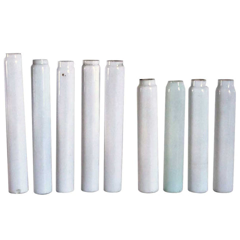 Nine American Opal White Glass Candle / Gas Light Socket Covers