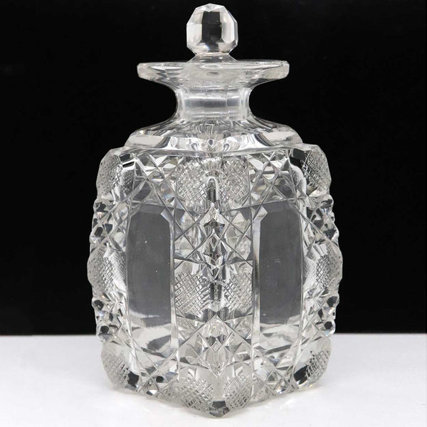 American Victorian Bright Cut Glass Perfume Bottle