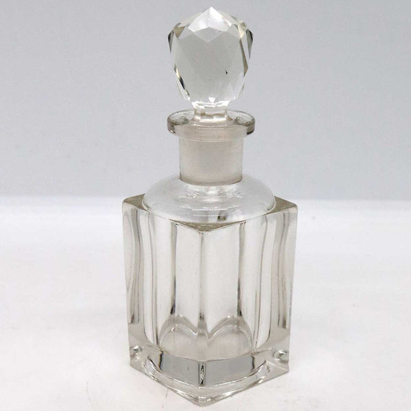 American Slab Cut and Faceted Glass Perfume Scent Bottle