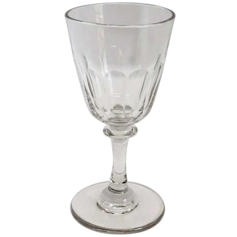 English Georgian Petal Cut Wine Glass Stemware