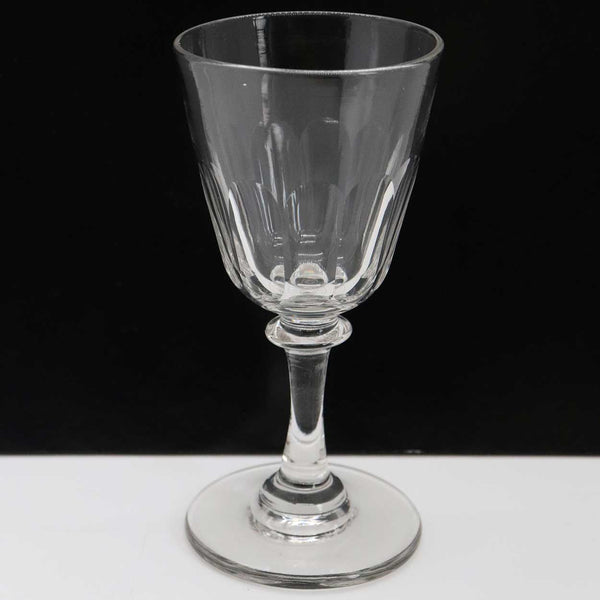 English Georgian Petal Cut Wine Glass Stemware