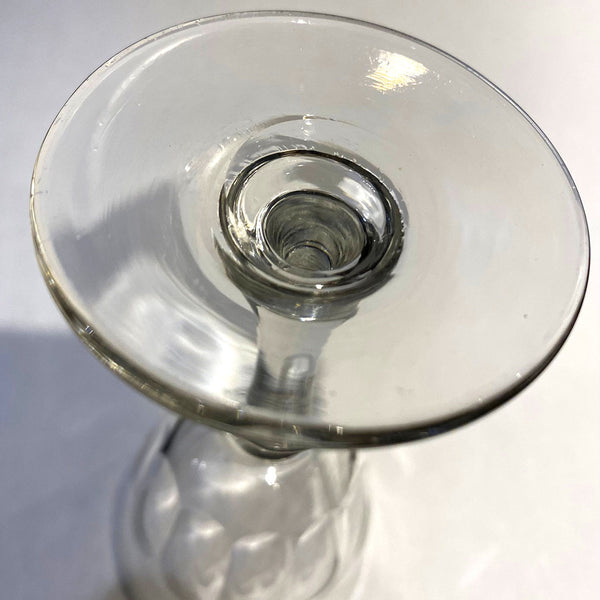 English Georgian Petal Cut Wine Glass Stemware