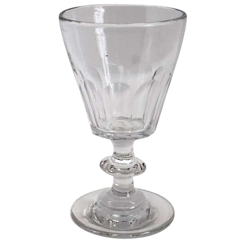 English Georgian Petal Cut Gin Drinking Glass Stemware