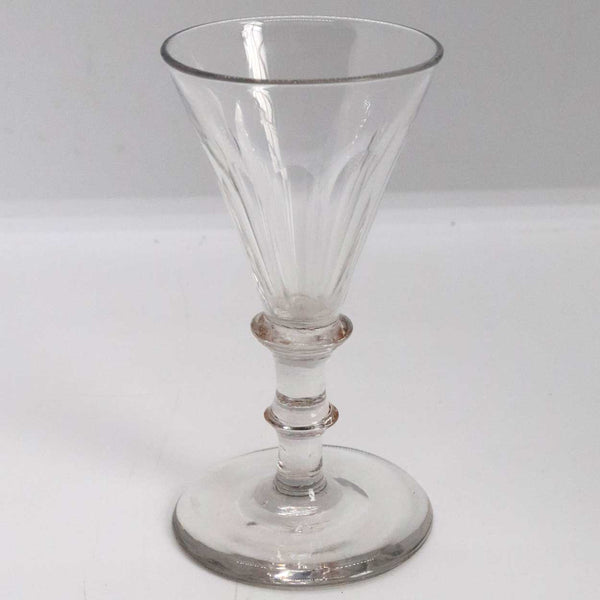 English Georgian Petal Cut Gin Drinking Glass Stemware